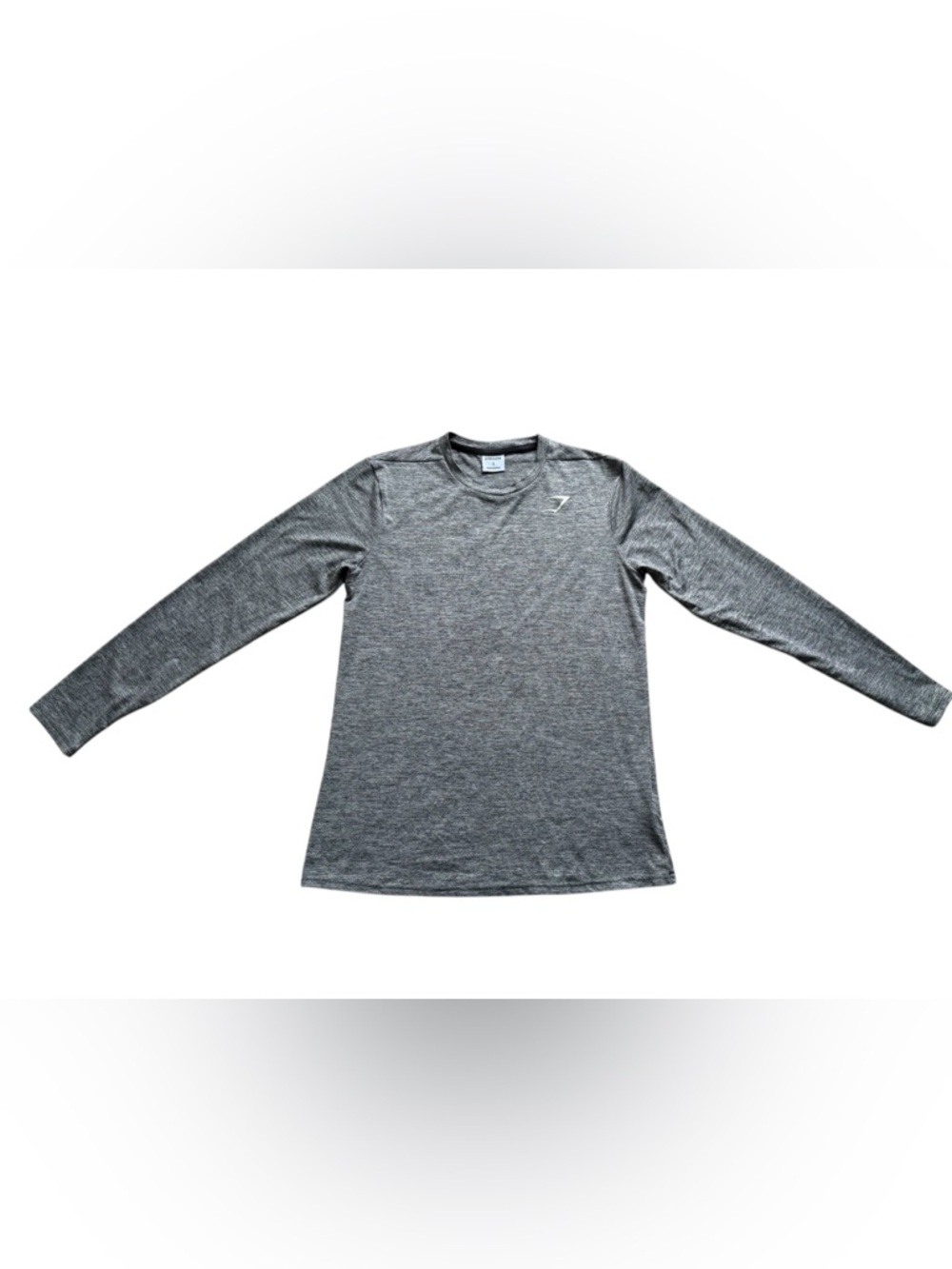 Gymshark Men’s Small Arrival Long Sleeve T-Shirt Gray Performance Stretch NWOT